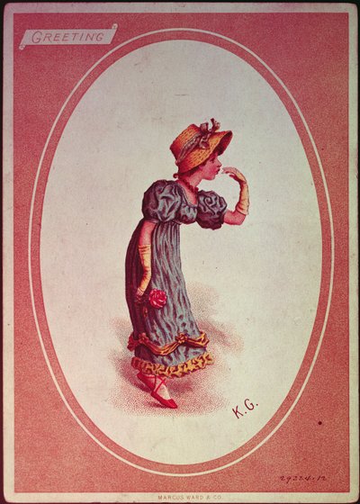 Girl Wearing a Straw Bonnet by Kate Greenaway